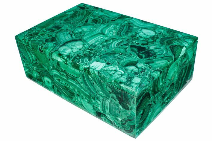 Wide Malachite Jewelry Box - Congo #263281